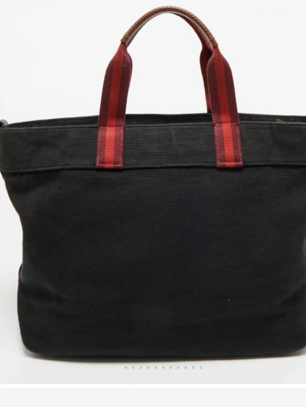 Coach Tote 38 in Olive Green Canvas and Leather - Picture 6 of 6